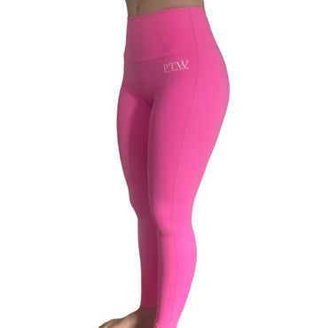 Scrunch butt lift crotchless leggings pink
